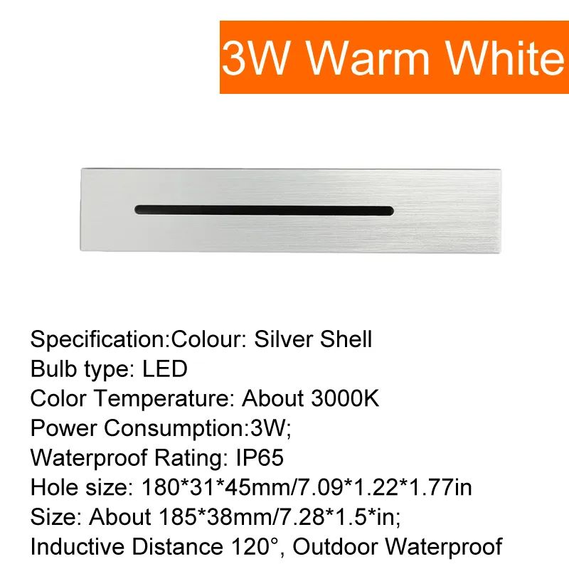 IP65 Silber Shell warmes Licht