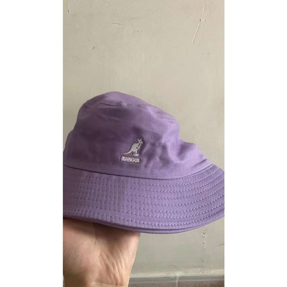 Purple Cotton Flat Top Fisherman Hat