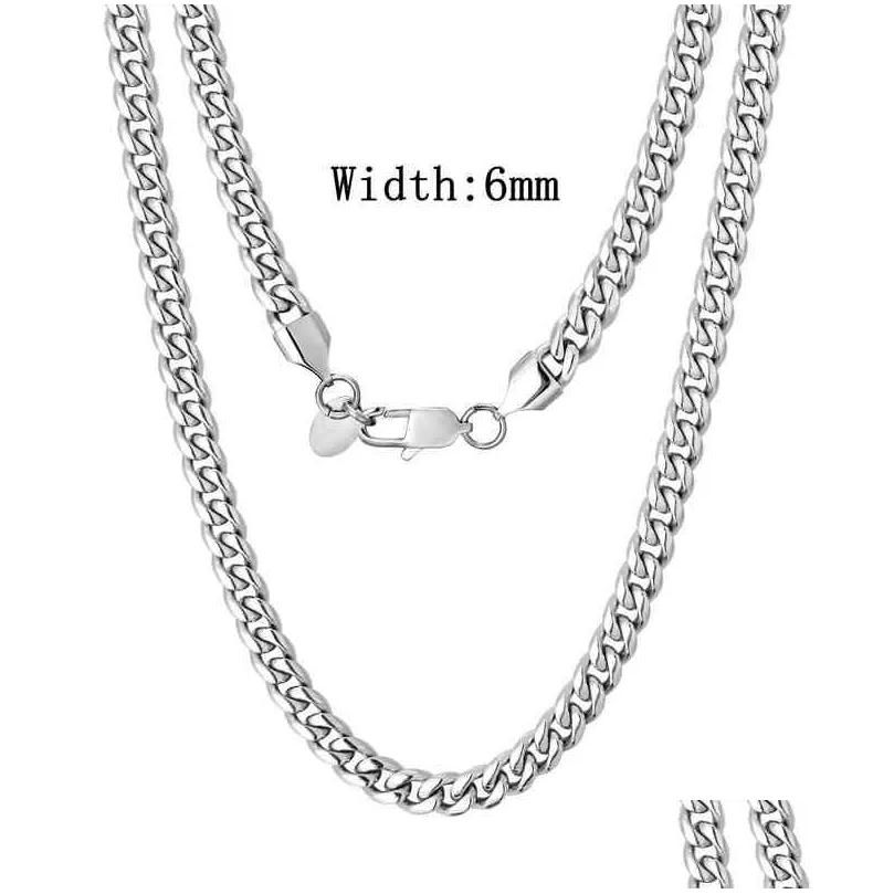 Collana in argento 6mm-22 pollici (55,88 cm)
