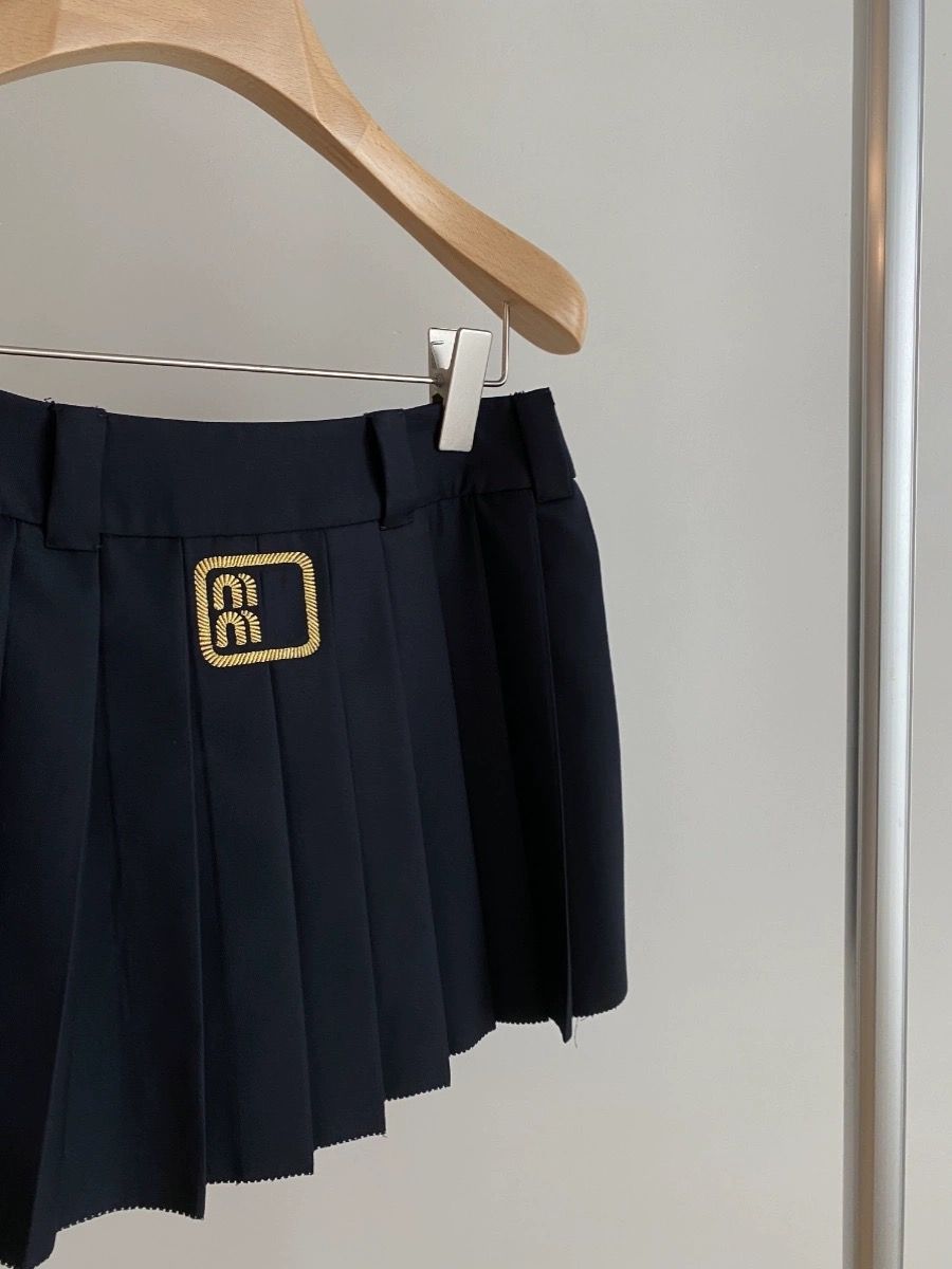 Deep Blue Real Letters Skirt