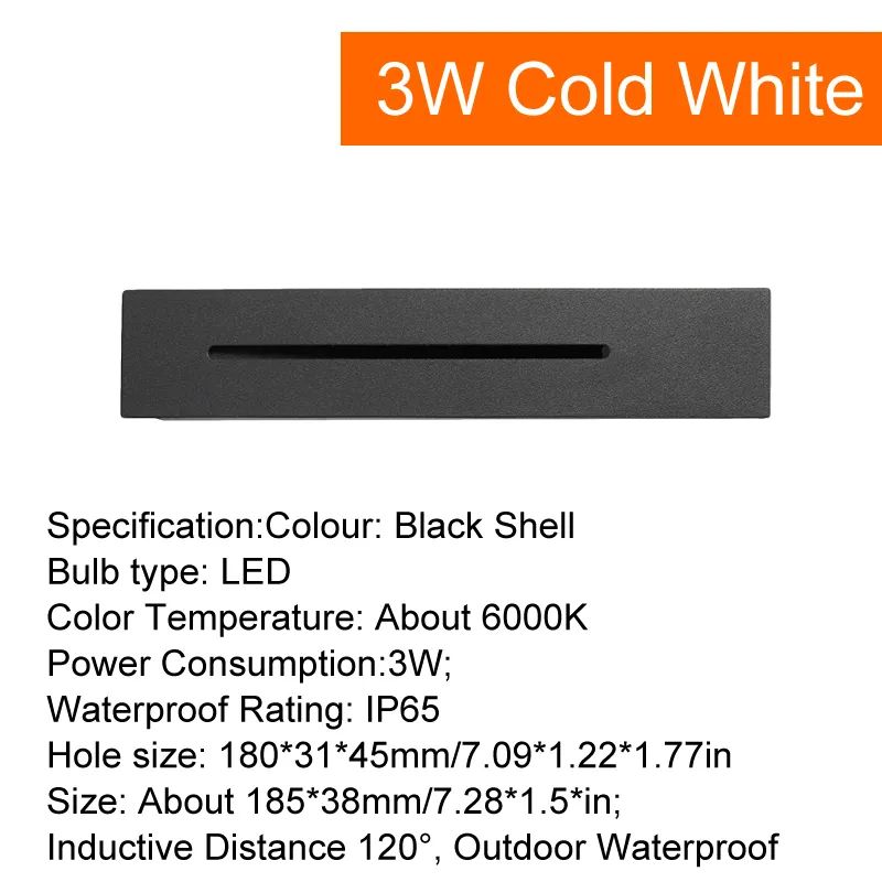 IP65 Schwarz Shell White Light