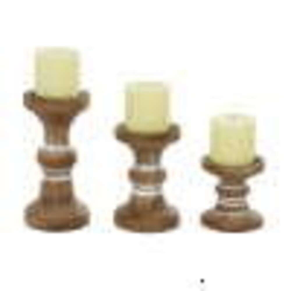 piliers solides à perles brunes/34quot;,6quot;,8quot;h