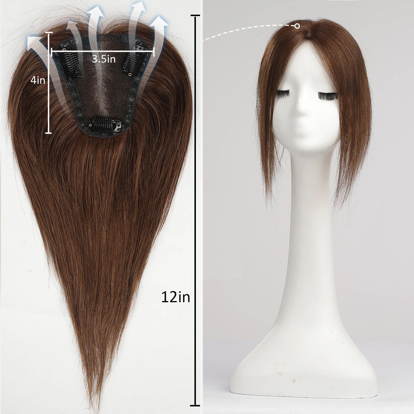 Toupee Color: HTFK001-12inch