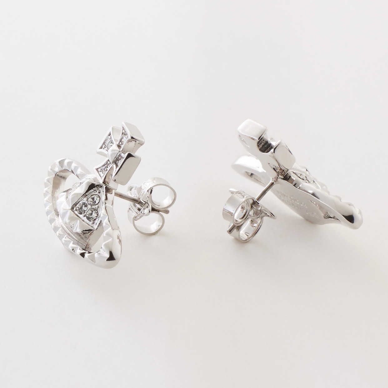 E4-22 Boucles d'oreilles Saturne Platine -17