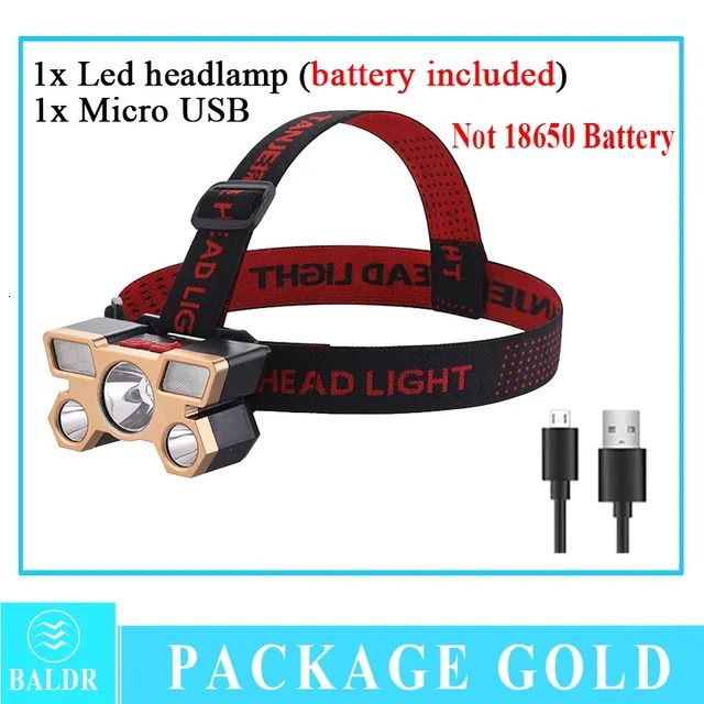 Headlamp Gold-Built in Battery