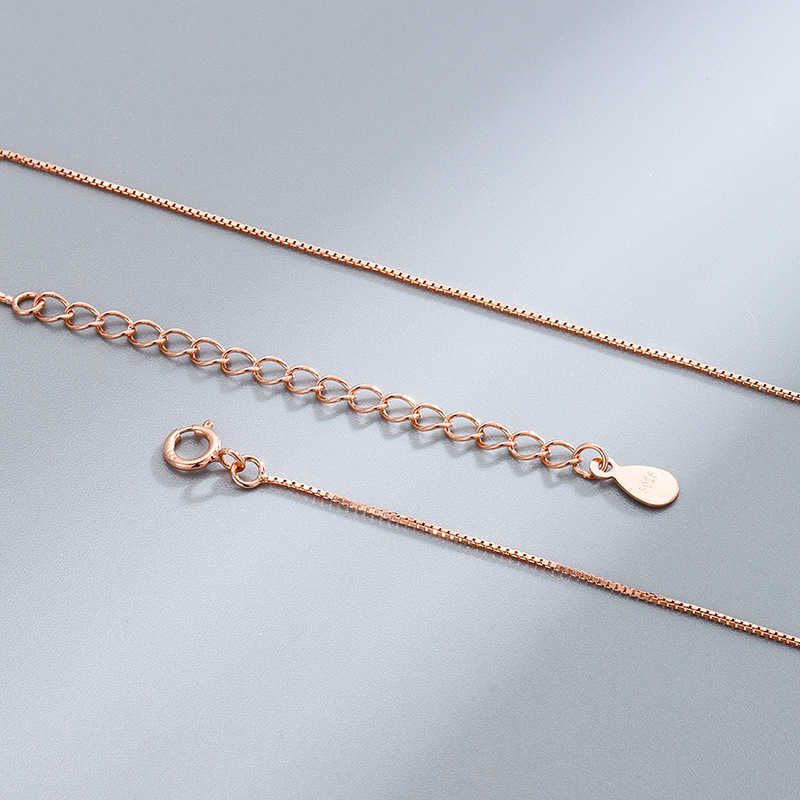 Rose Gold Plated Box Chain 40+5cm-925