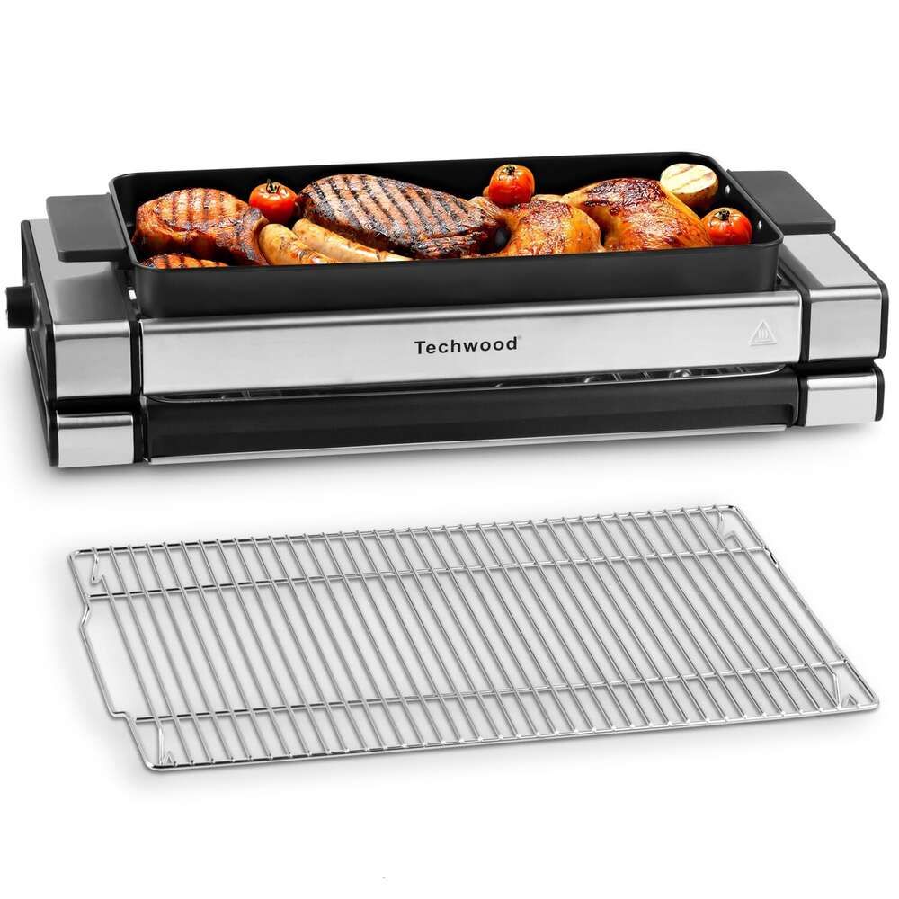 silvery-Double Grill Plates