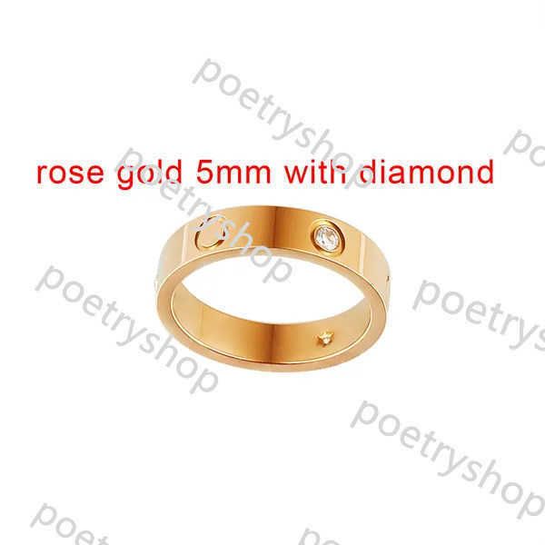 Rosa guld med sten 5mm