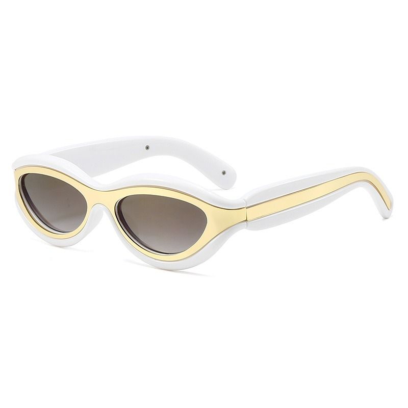 White gold frame light grey lens