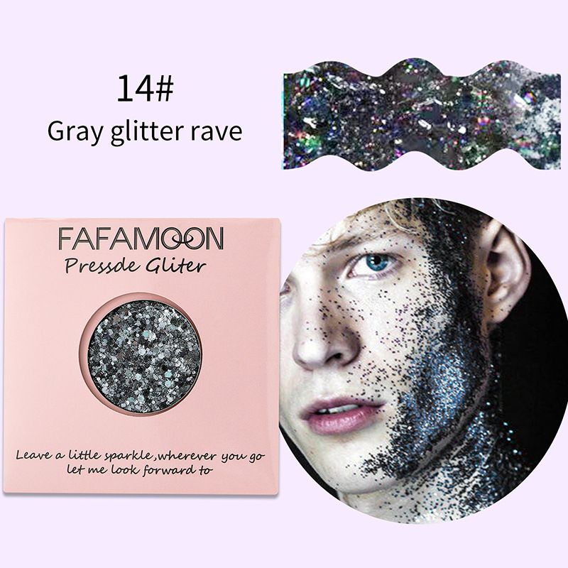 14#Gray glitter rave
