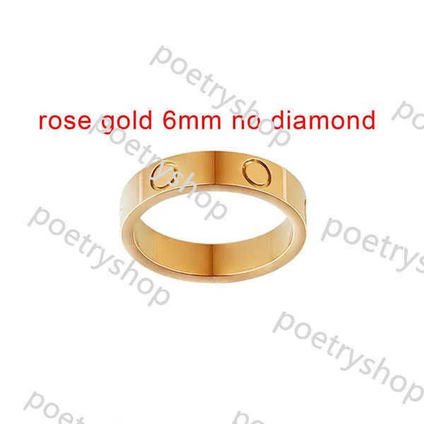 Rosa guld ingen sten 6mm