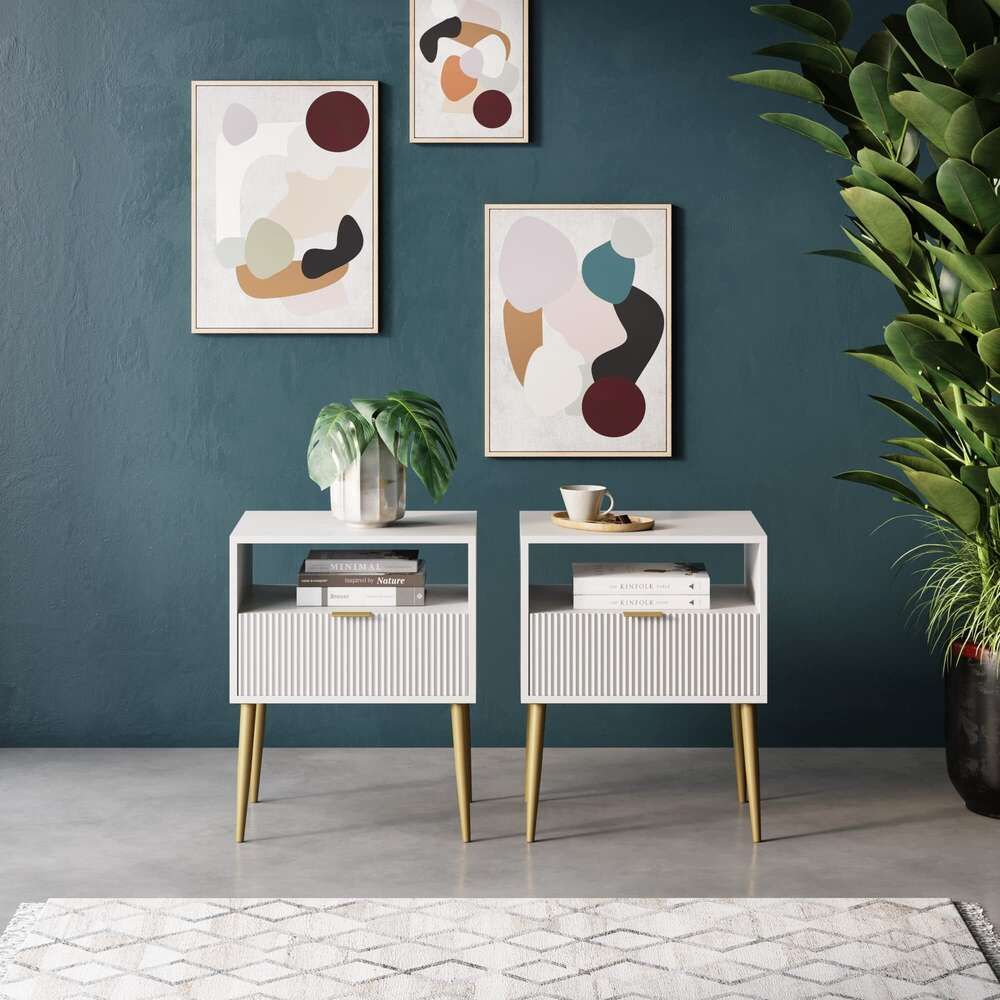 Bianco/Oro - Set da 2 pezzi