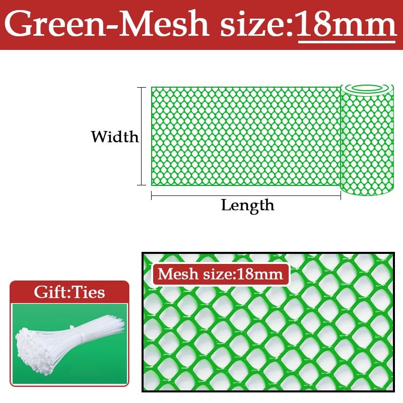 Size:Width 0.7mColor:Mesh 18mm-Green