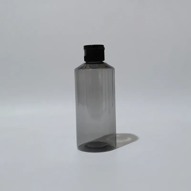 200 ml Plastikflasche grau schwarz