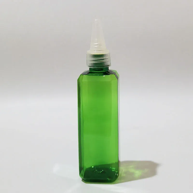 100ml plastic green bottle clear