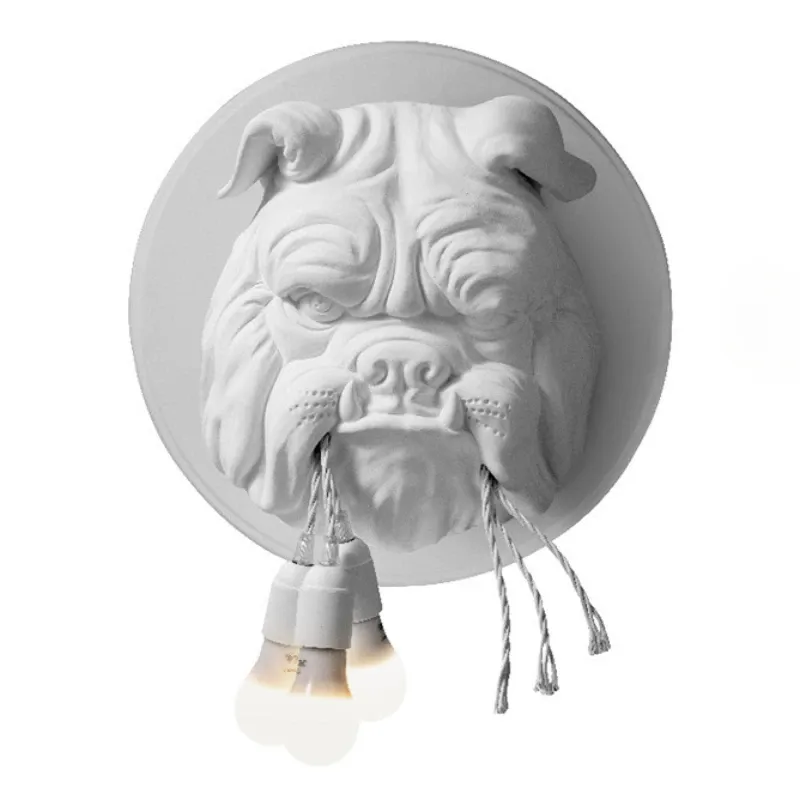 Sem lâmpada Bulldog Branco