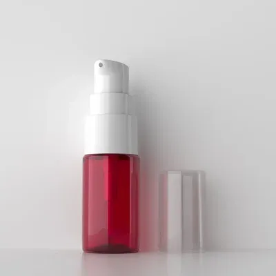 Flacone di plastica rossa da 10 ml bianco
