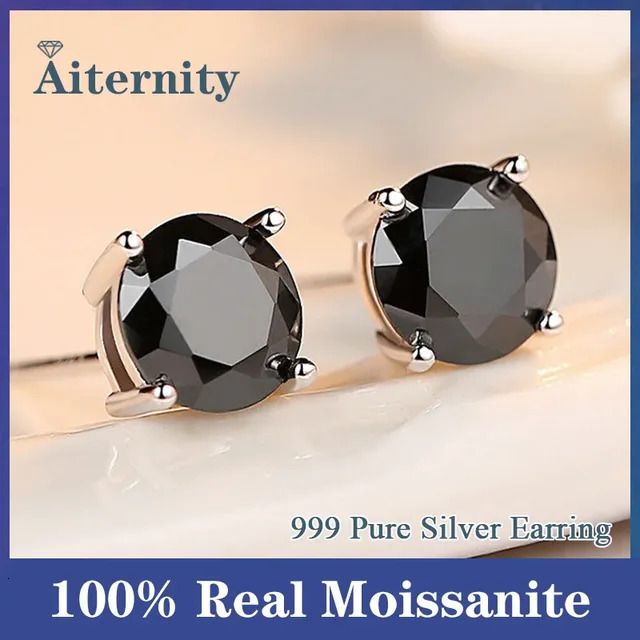 Black Moissanite-2.0ct 2 st med låda