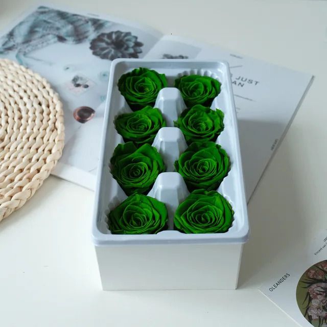 Green Rose-8pcs