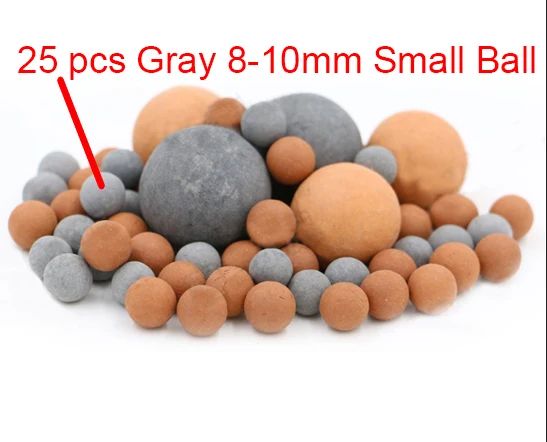 Kleur: 25 stuks 8 mm-10 mm grijs