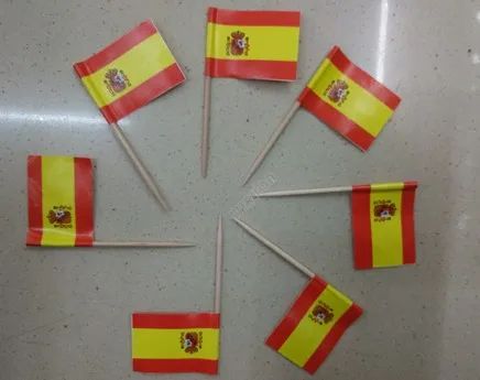 Farbe: Spanien-Flagge, Größe: 2,5 x 3,5 cm, 6,5 cm