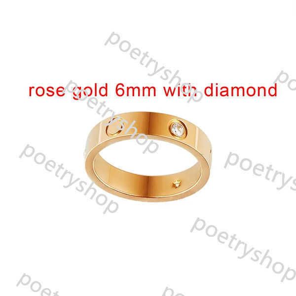 Rose guld med sten 6mm