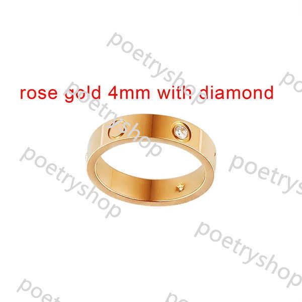 Or rose avec pierre 4mm