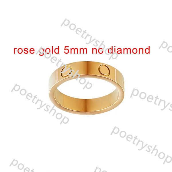Rosa guld ingen sten 5mm