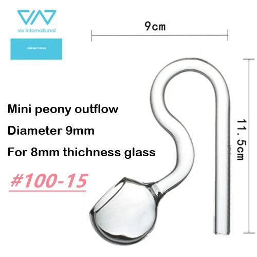 Mini Peony Out 9mm-VIV Glass Pipe