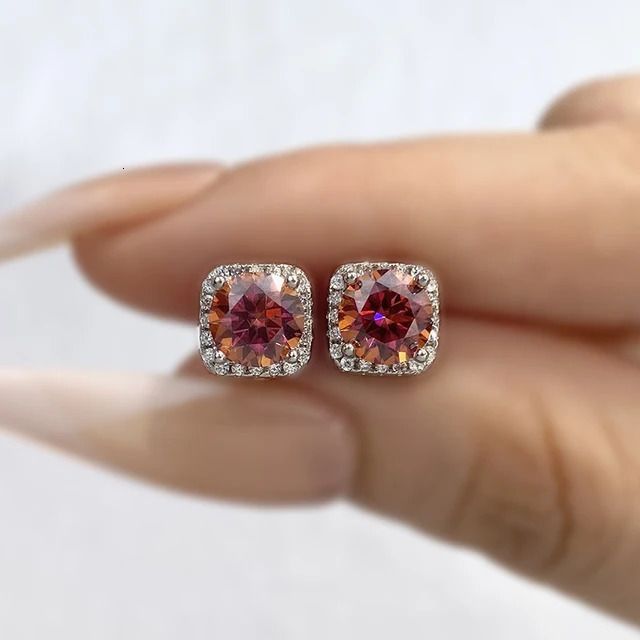 Moissanite rouge 1 carat