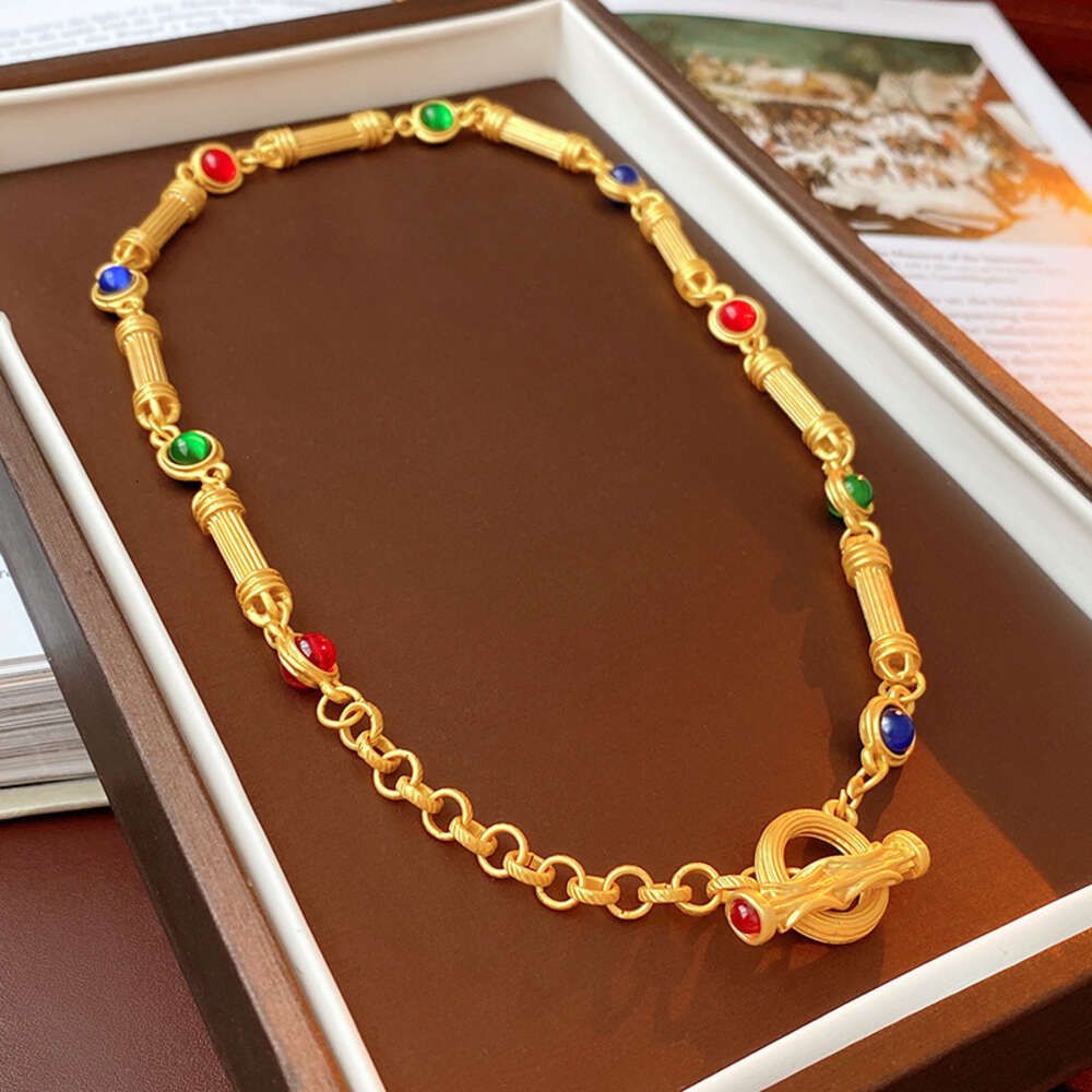 16 # Necklace - Golden Bamboo Knots