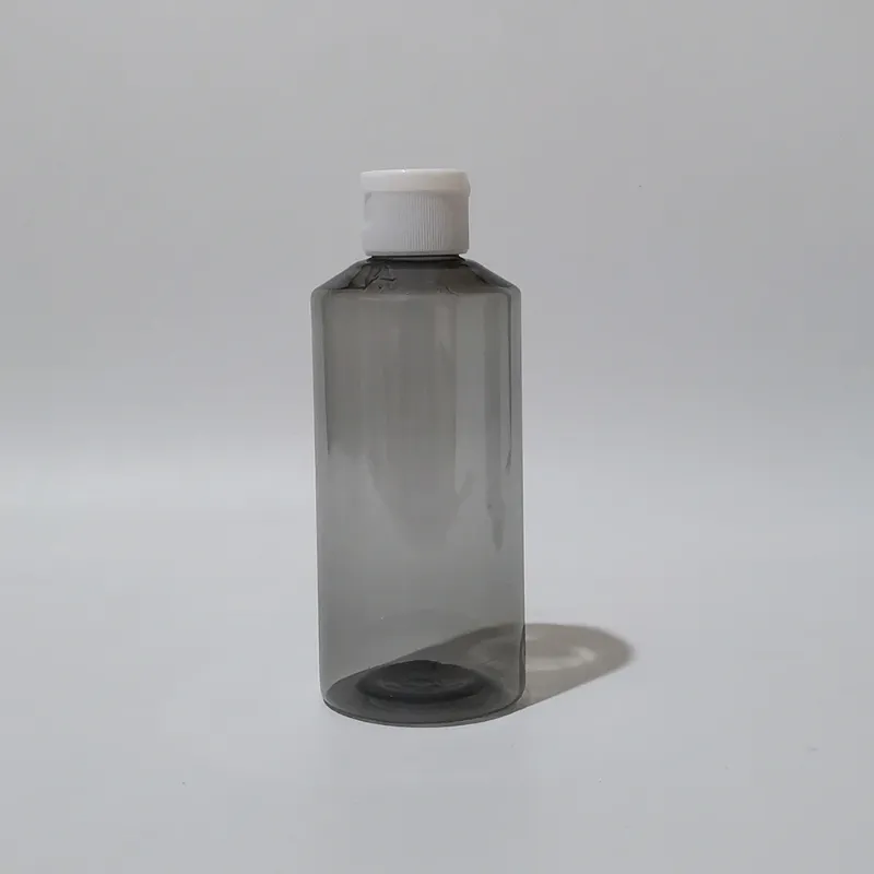 200 ml Plastikflasche, grau, weiß