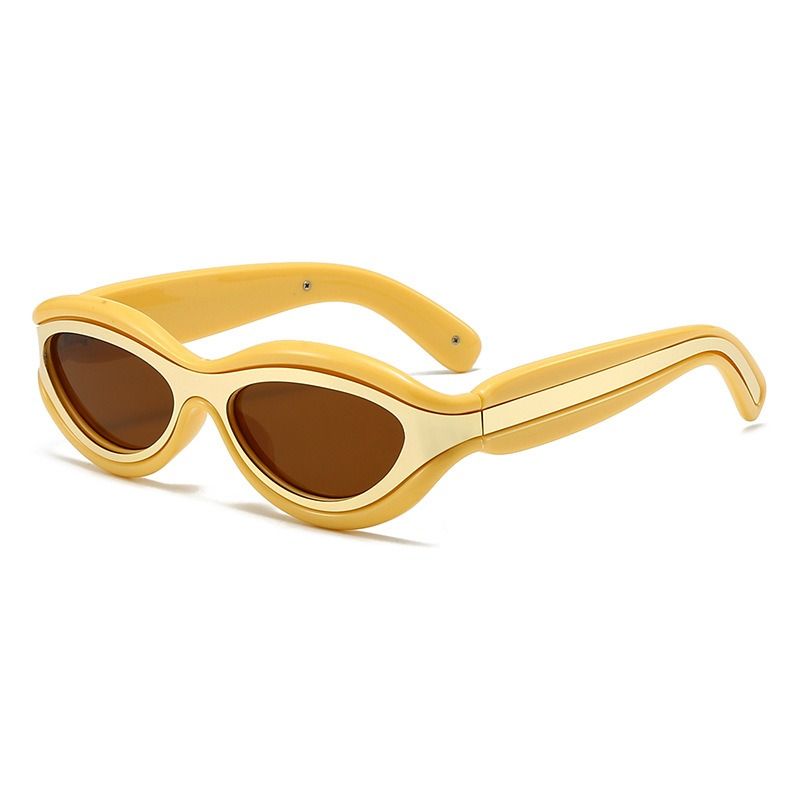 Yellow gold frame tawny lens