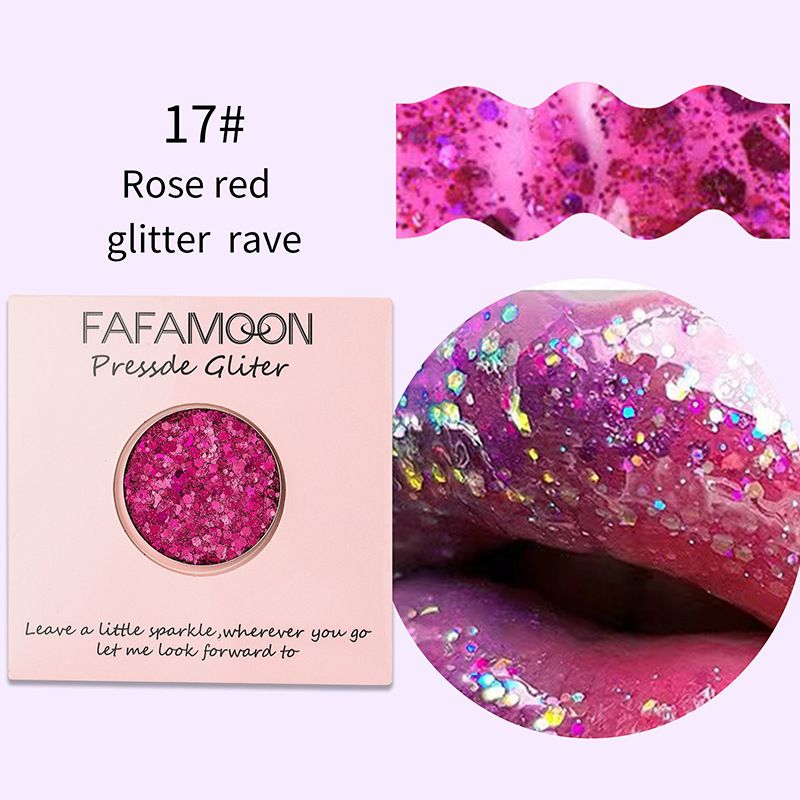 17#Rose Red Glitter