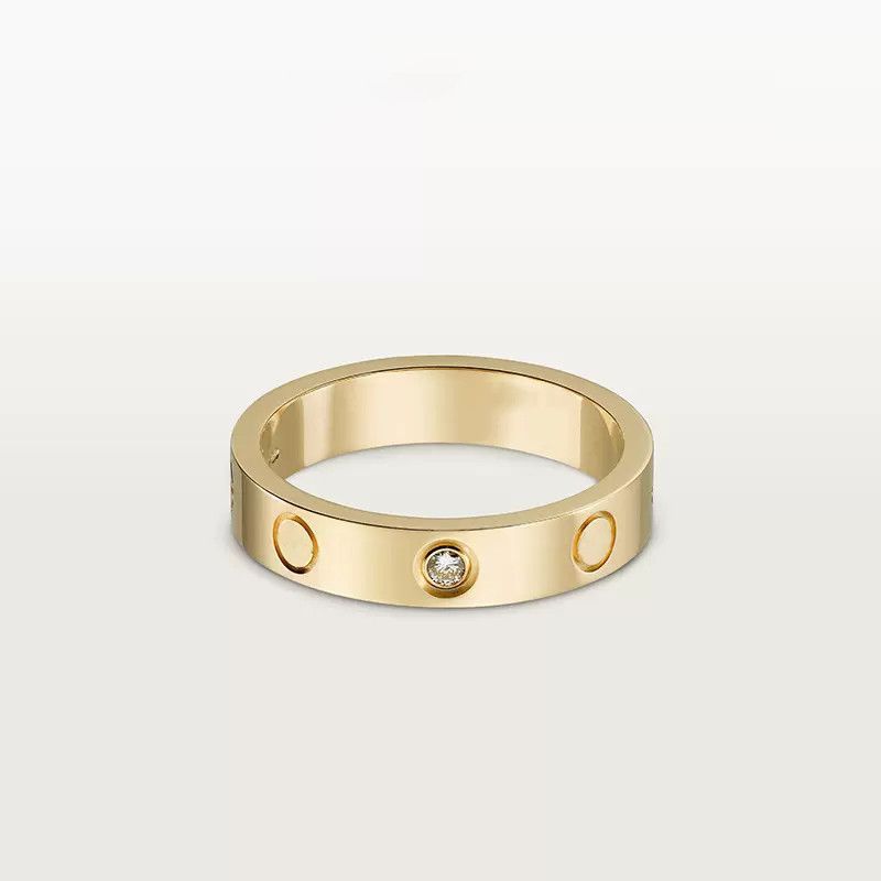 4 mm Gold mit 1 Diamant