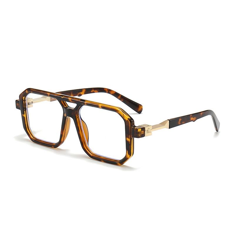 Leopard print frame clear lens