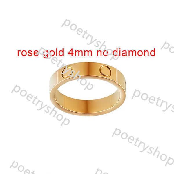 Rosa guld ingen sten 4mm