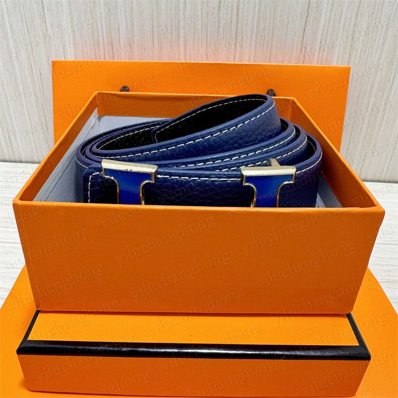 Metal blue glue buckle+blue belt