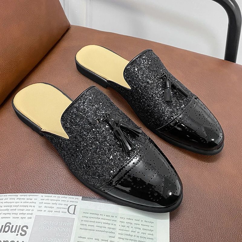 Color:651 Black SequinsShoe Size:46