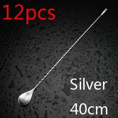 12шт серебро 40 см
