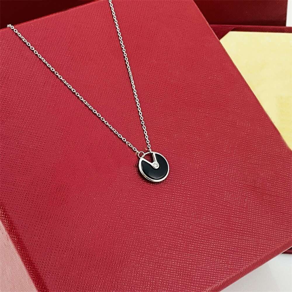 Silver + Black Card Family Necklace AM