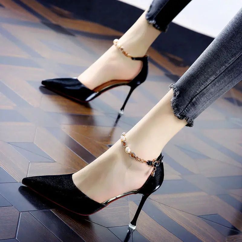 Black 9cm Heels