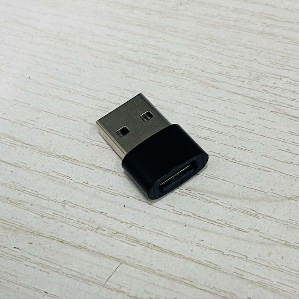 TYPE-C fêmea para USB macho metal preto