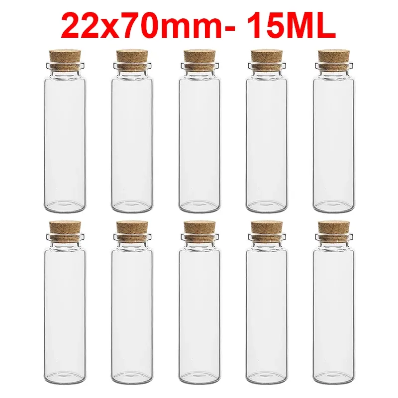 10 peças 22x70mm-15ml