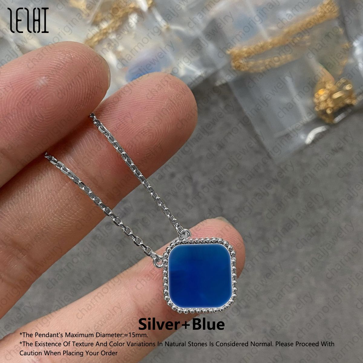 Silver+blå