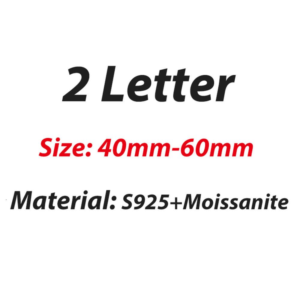 2 Letter-Silver+Moissanit