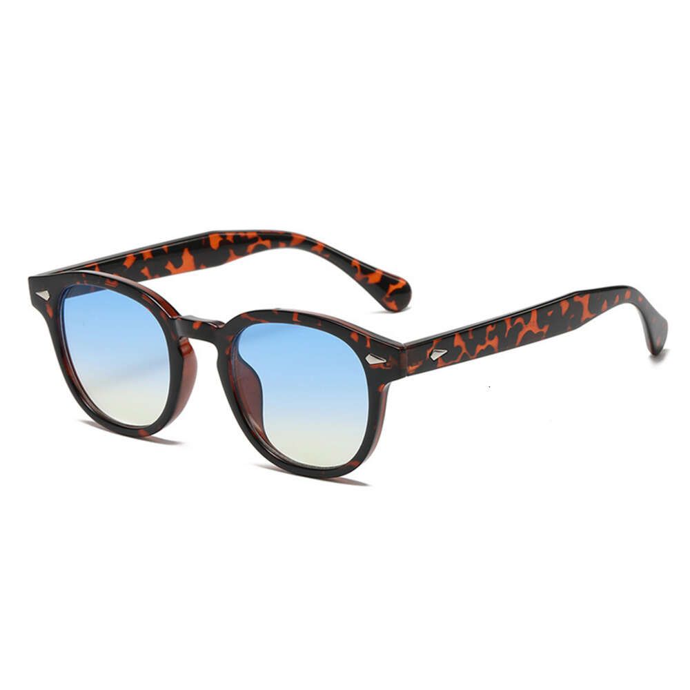 Leopard print frame upper blue and lower