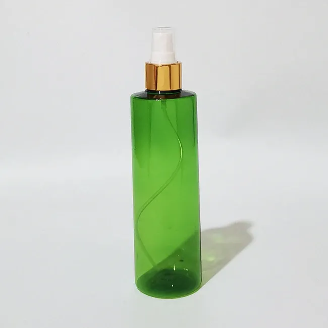 250ml plastic green bottle gold