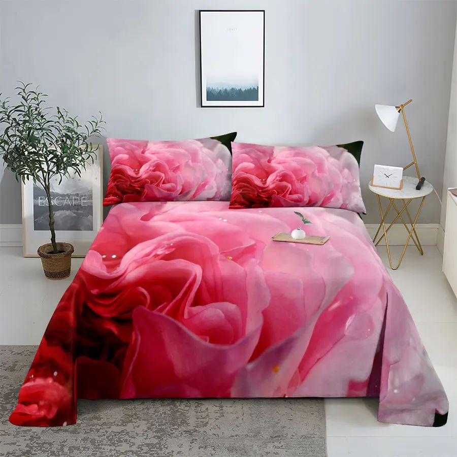 色：ピンクのベッドシート8