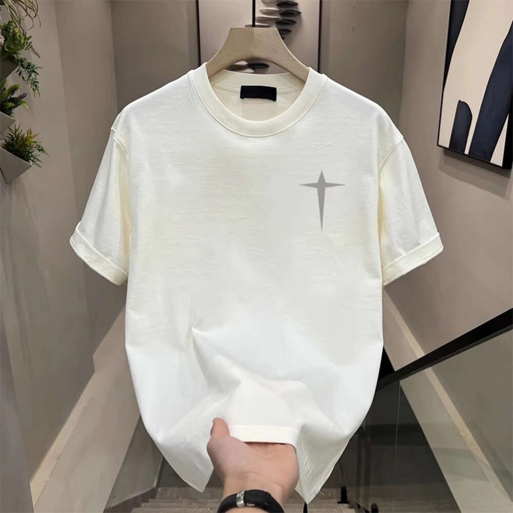 White Cross Star  Short Sleeves